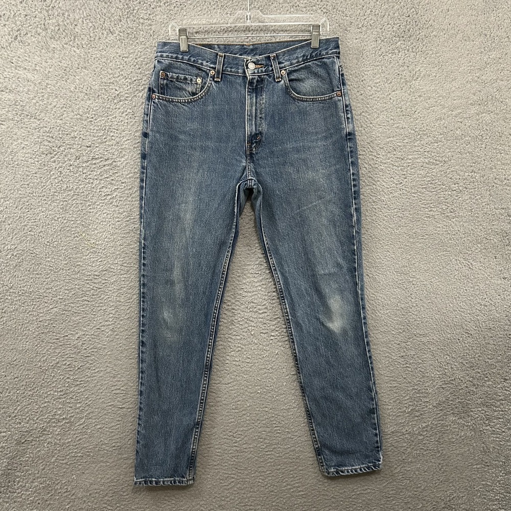 Vintage Levis Jeans Mens 33x32 Blue Denim 512 Slim Fit Tapered‎ Leg Medium Wash